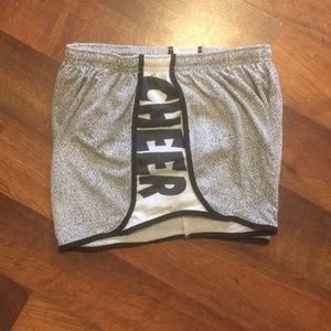UCA cheer white and black patterned short